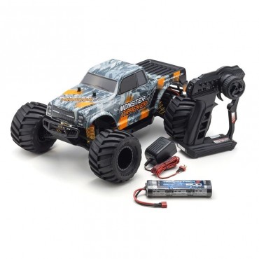 AUTOMODELO ELÉTRICO MONSTER TRACKER 1/10 RC EP RS 2WD RÁDIO 2.4GHZ KT232P LARANJA KYOSHO KYO34403T2B KYO 34403T2B